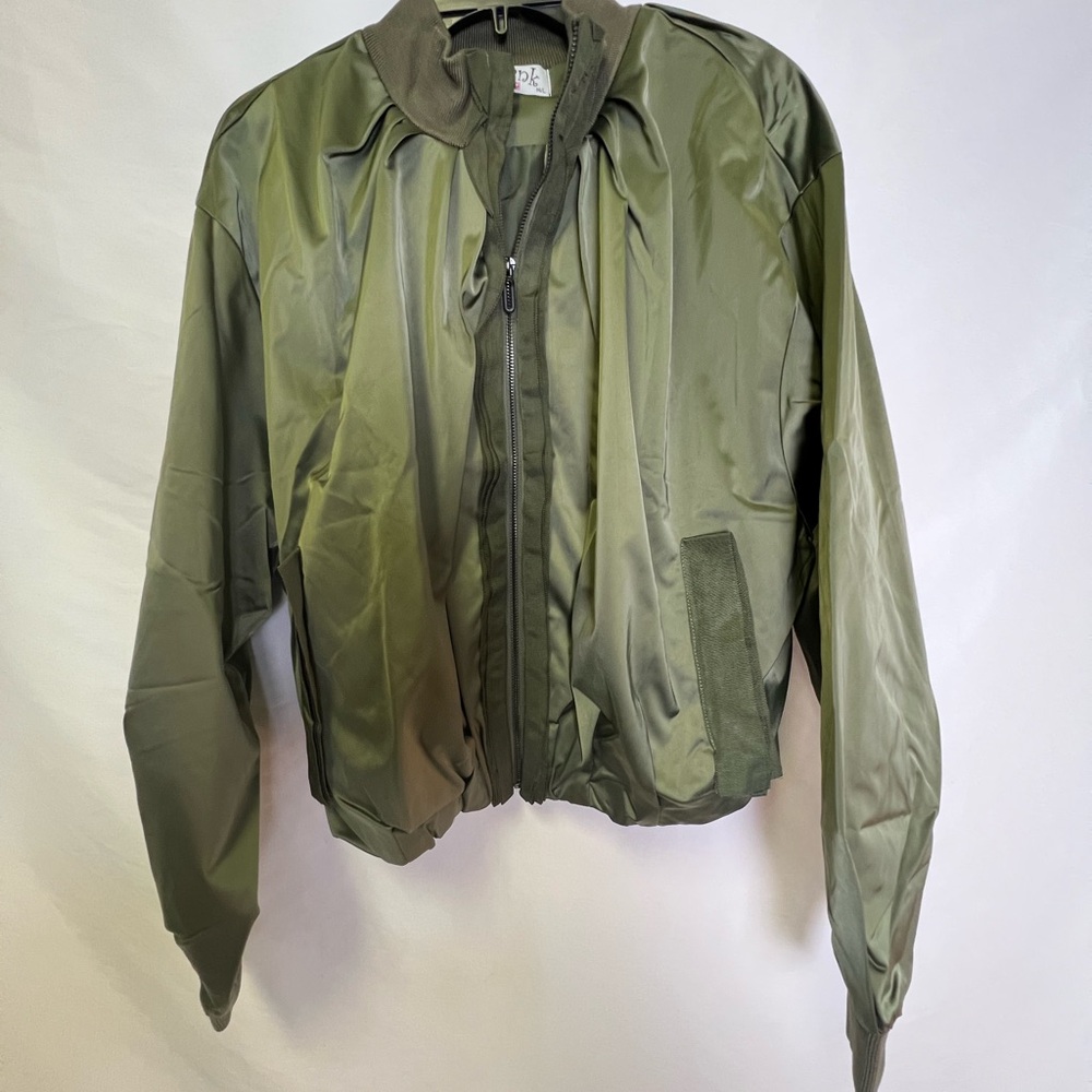 Swank A Posh Stay Focused Satin Bomber Jacket green sz M/L (8-12)